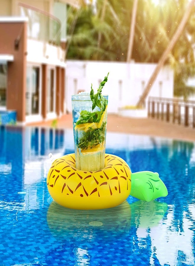 18INDC 9Pcs Doll Swimming Pool Inflatable Float Including - Flamingos Donuts Pineapples Shells Crabs Rabbit Inflatable Drink Holder for Pool Party and Kids Toys - Image 3